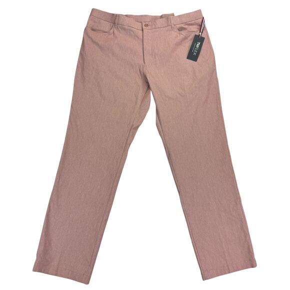 Tommy Hilfiger Mens TH Flex Finn Modern Fit Twill Pants Rose Pink 36x30 - Picture 1 of 4